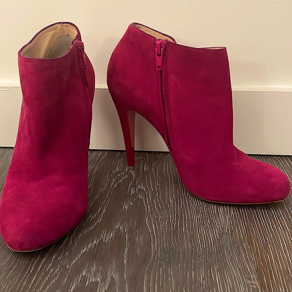 Christian Louboutin suede ankle booties